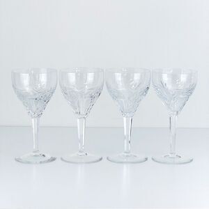 Vintage Royal Leerdam Netherland Crystal Carola Water Goblets